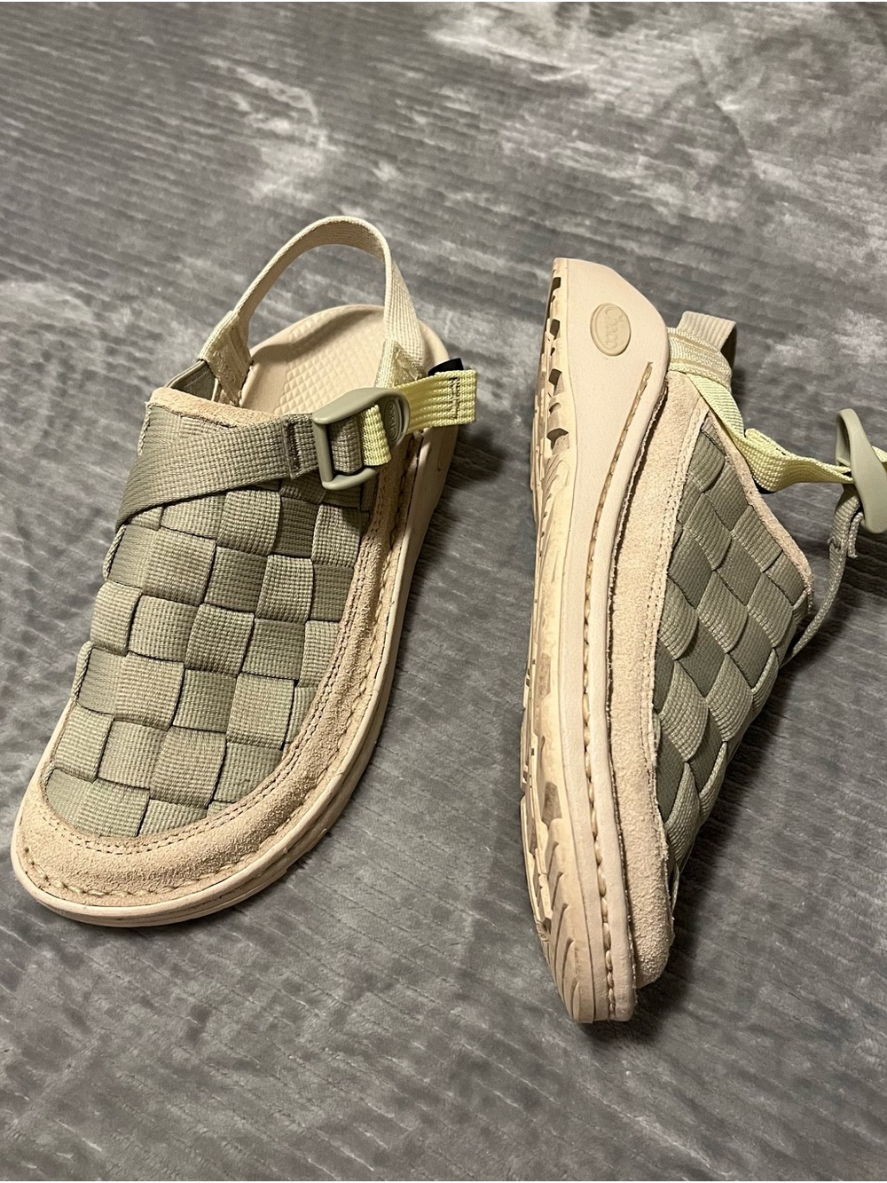 Women’s Chaco sandal slide on size 8 Braided Slingback Sandal in Olive Green - Picture 4 of 7